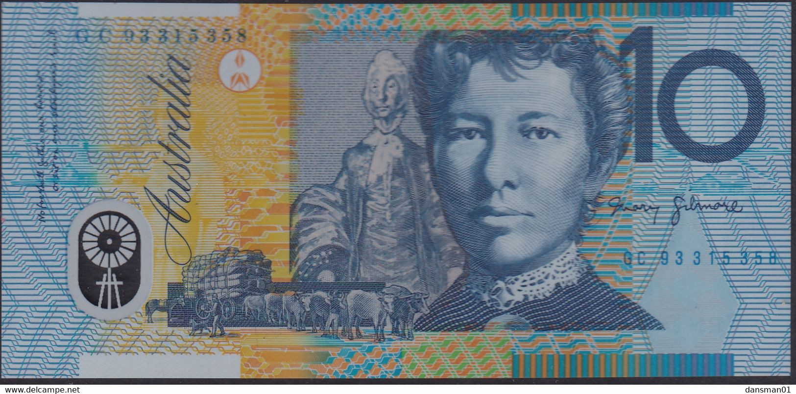 AUSTRALIA 1993 $10 Banknote Fraser/Evans Uncirculated GC 93315358 - 1992-2001 (polymère)