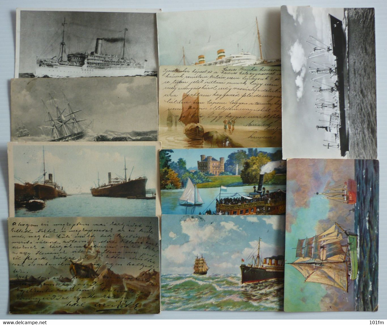 LOT 10 STEAMERS , OLD POSTCARDS - Steamers