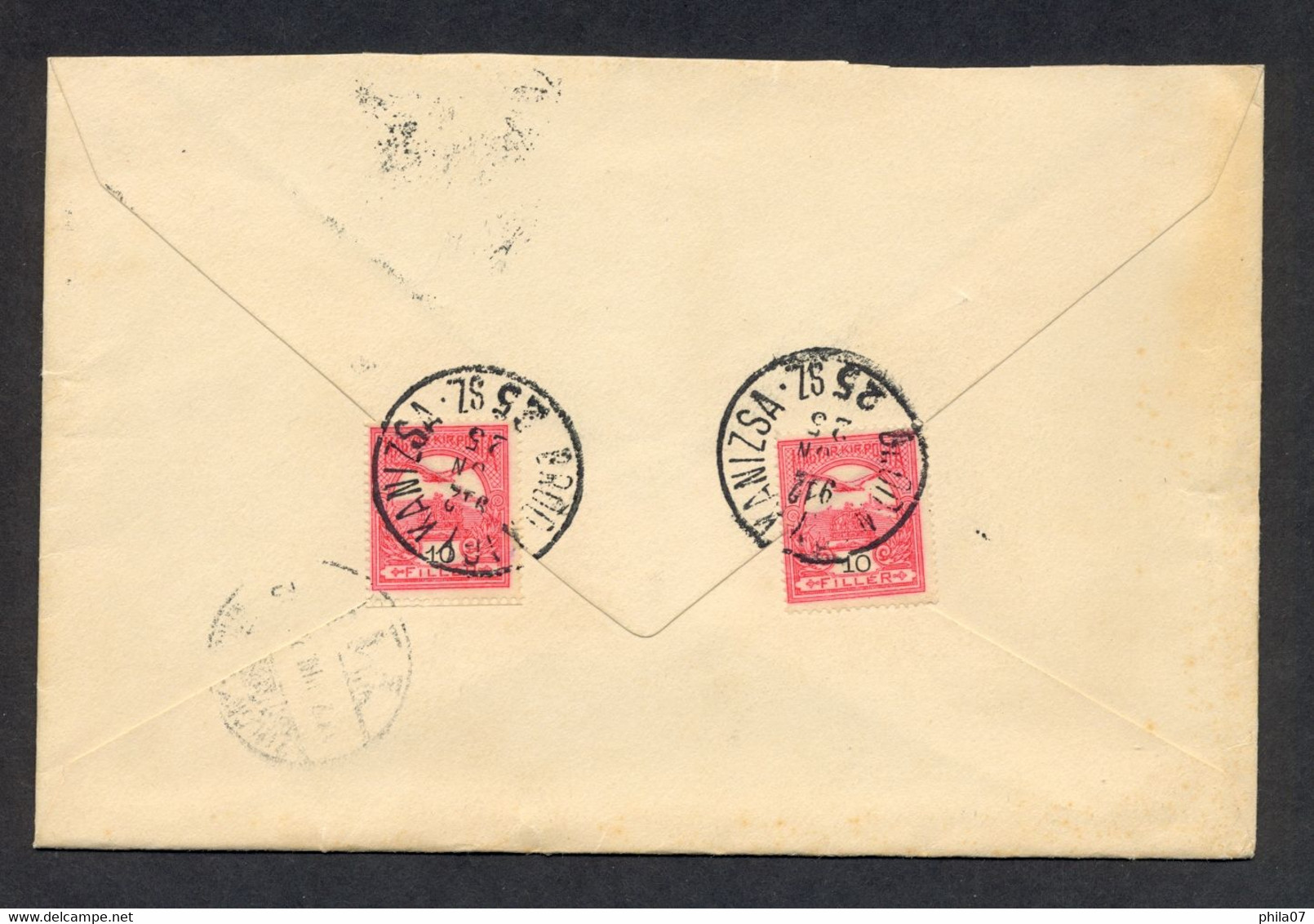 Hungary, Croatia - Letter Addressed To Zemun, Cancelled By T.P.O. NAGY KANISA-BROD Postmark 25.07. 1912. Arrival Cancel - Storia Postale