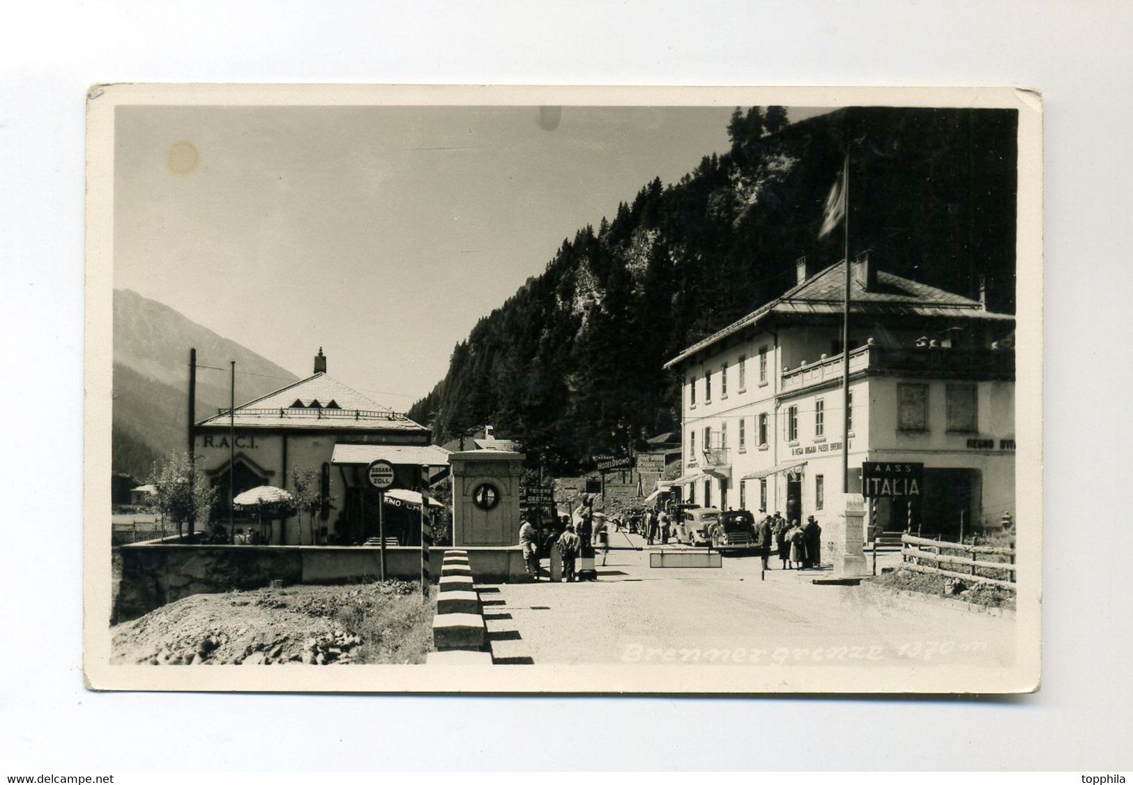 1942 3.Reich Ostmark Österreich Fotokarte Brennerpass Zollgebäude Fahrzeuge Gest. Gries Am Brenner - Steinach Am Brenner