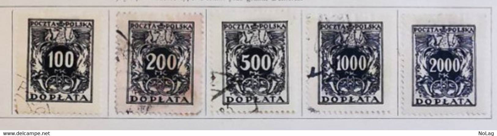 Pologne - 1919 _ Timbres- Taxe _ Y&T N°38, N°40-41-42-43-44, N°46-47-48-49-50-51, N°56, N°62 Et N°69 - Taxe