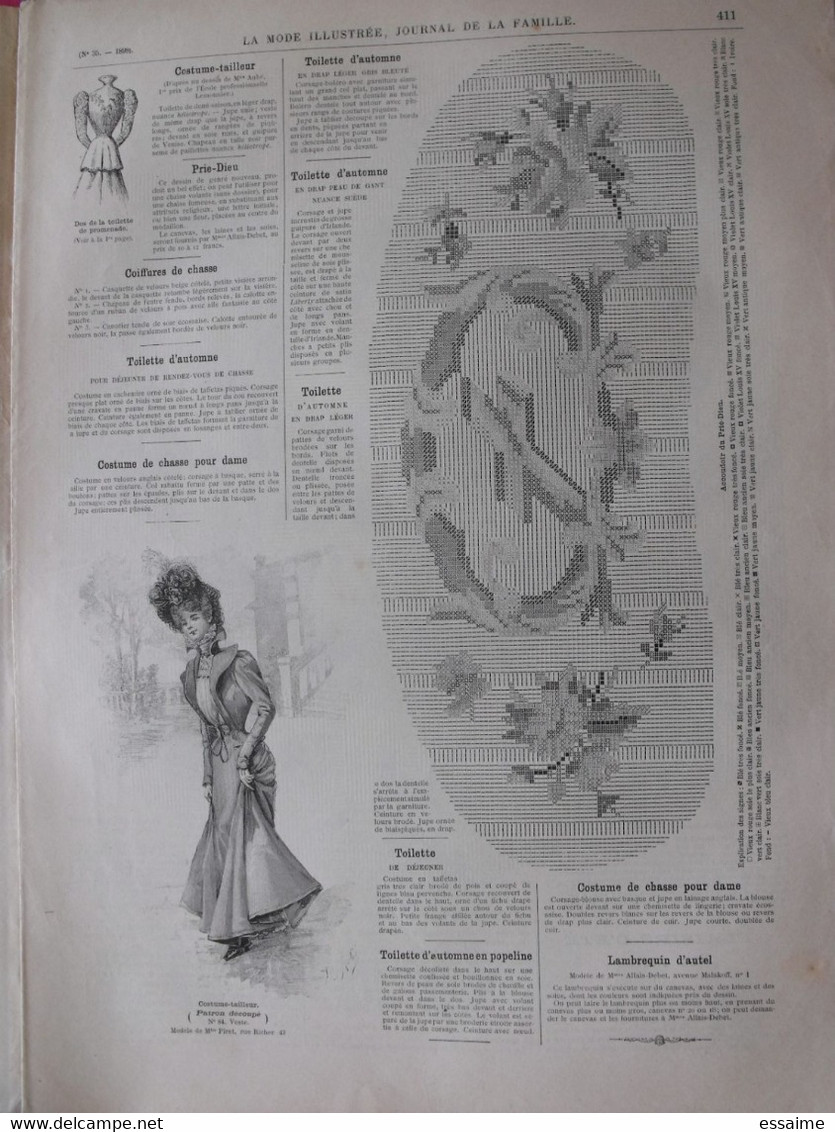 4 Revues La Mode Illustrée, Journal De La Famille.  N° 32,33,34,35 De 1898. Couverture En Couleur. Jolies Gravures - Mode