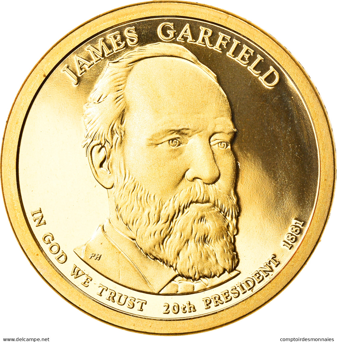 Monnaie, États-Unis, James Garfield, Dollar, 2011, U.S. Mint, San Francisco - 2007-…: Presidents