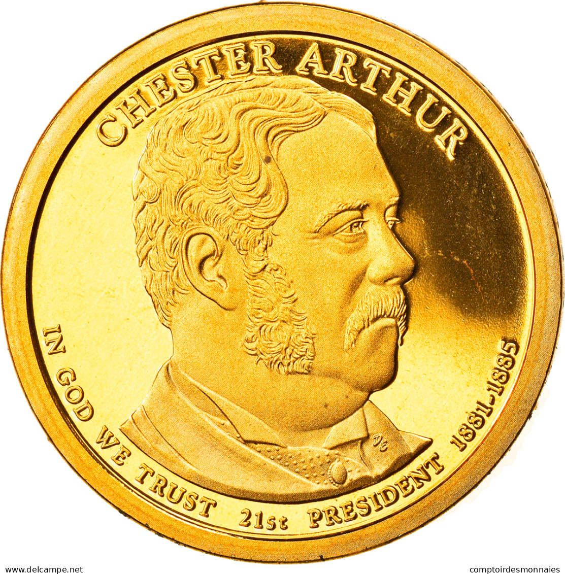 Monnaie, États-Unis, Chester Arthur, Dollar, 2012, U.S. Mint, San Francisco - 2007-…: Presidents