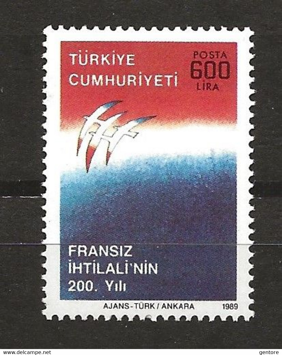 TURKEY 1989 French Revolution    Unificato Cat. N° 2617 Absolutely MNH ** - Sonstige & Ohne Zuordnung