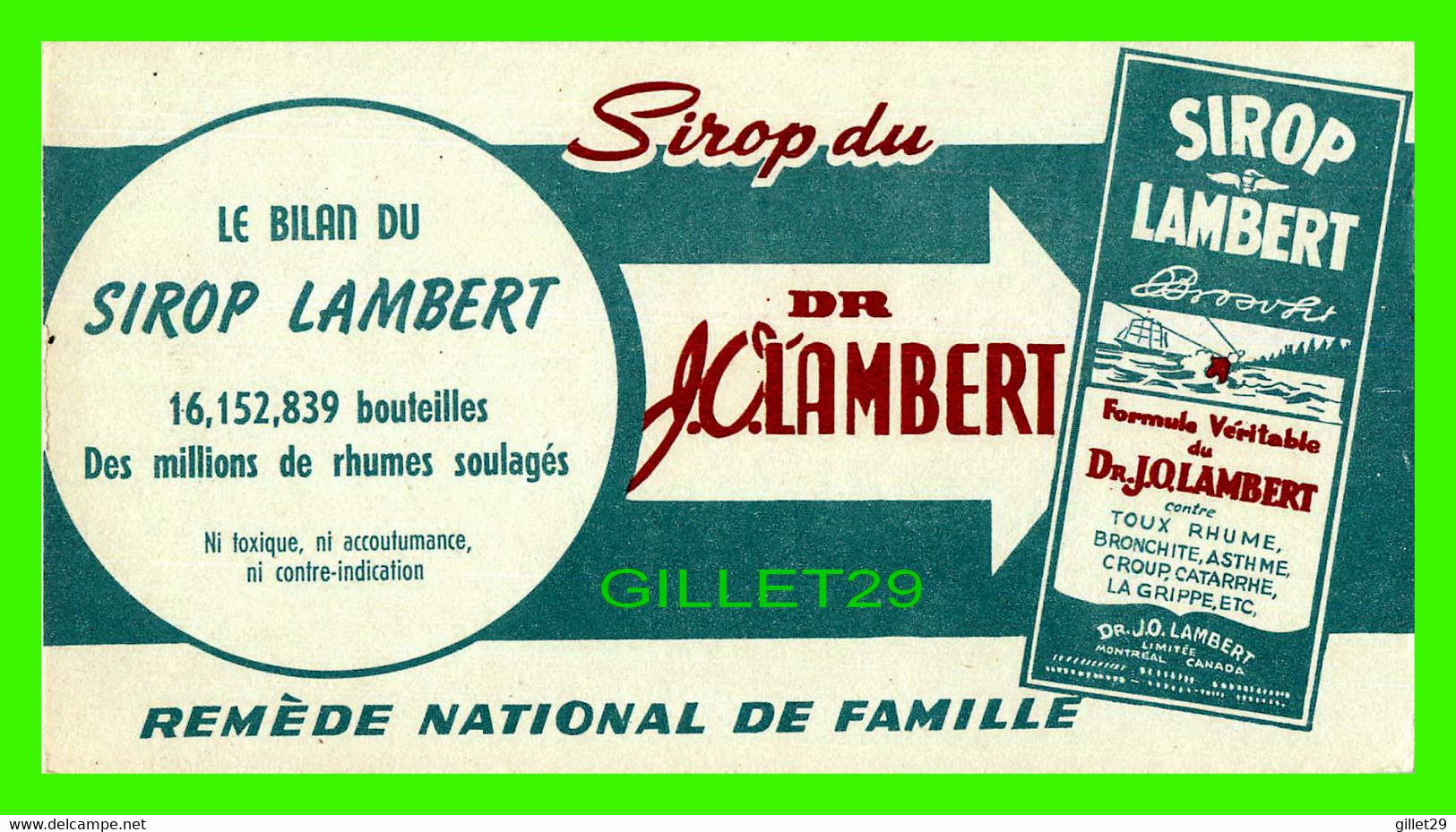 BUVARD - SIROP LAMBERT - SIROP DU DR. J. C. LAMBERT - - S