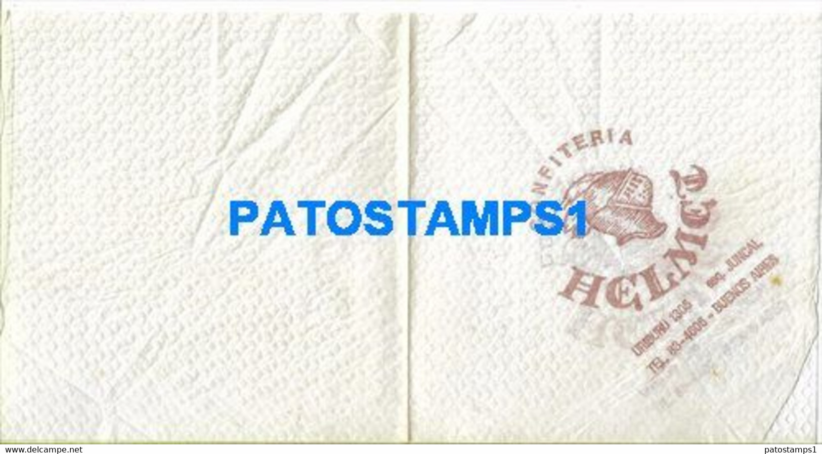 158682 ARGENTINA BUENOS AIRES SERVILLETA PUBLICITY CONFITERIA HELMET NO POSTAL POSTCARD - Company Logo Napkins