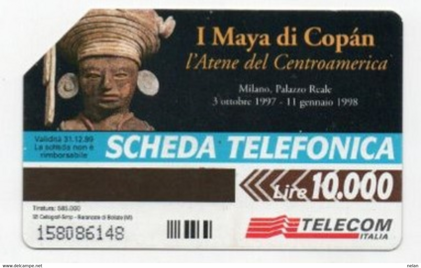 SCHEDA TELEFONICA - PHONE CARD - ITALIA - TELECOM - I MAYA DI COPAN - Cultural