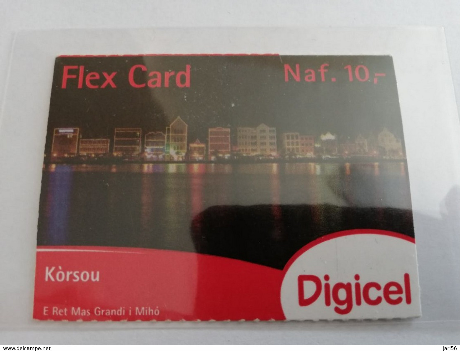 CURACAO  DIGICEL FLEX CARD  NAF 10,-  CITY VIEUW    DATE 27/05/2014   VERY FINE USED CARD        ** 5291AA** - Antilles (Netherlands)