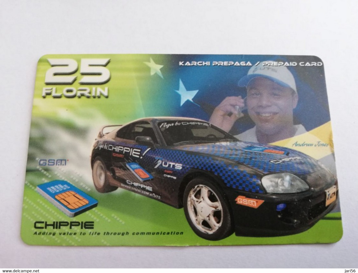 CURACAO PREPAIDS NAF 25,-  CHIPPIE SPORTSCAR   31-12-2006    VERY FINE USED CARD        ** 5303** - Antilles (Netherlands)