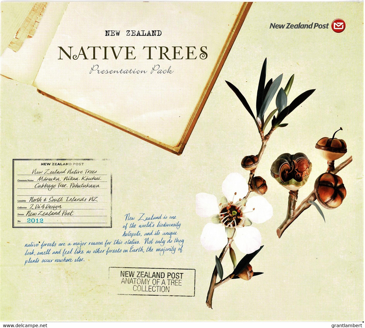 New Zealand 2012 Native Trees Presentation Pack. - Presentation Packs