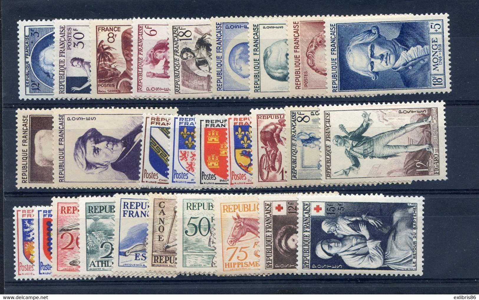 250421//// ANNEE 1953 COMPLETE LUXE ET SANS CHARNIERE ET GOMME ORIGINALE. - Autres & Non Classés