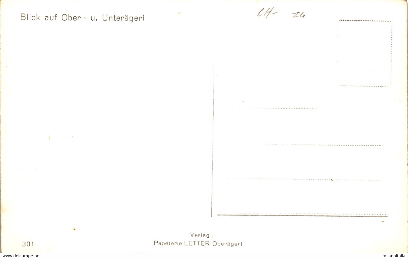 Blick Auf Ober- U. Unterägeri (301) - Unterägeri