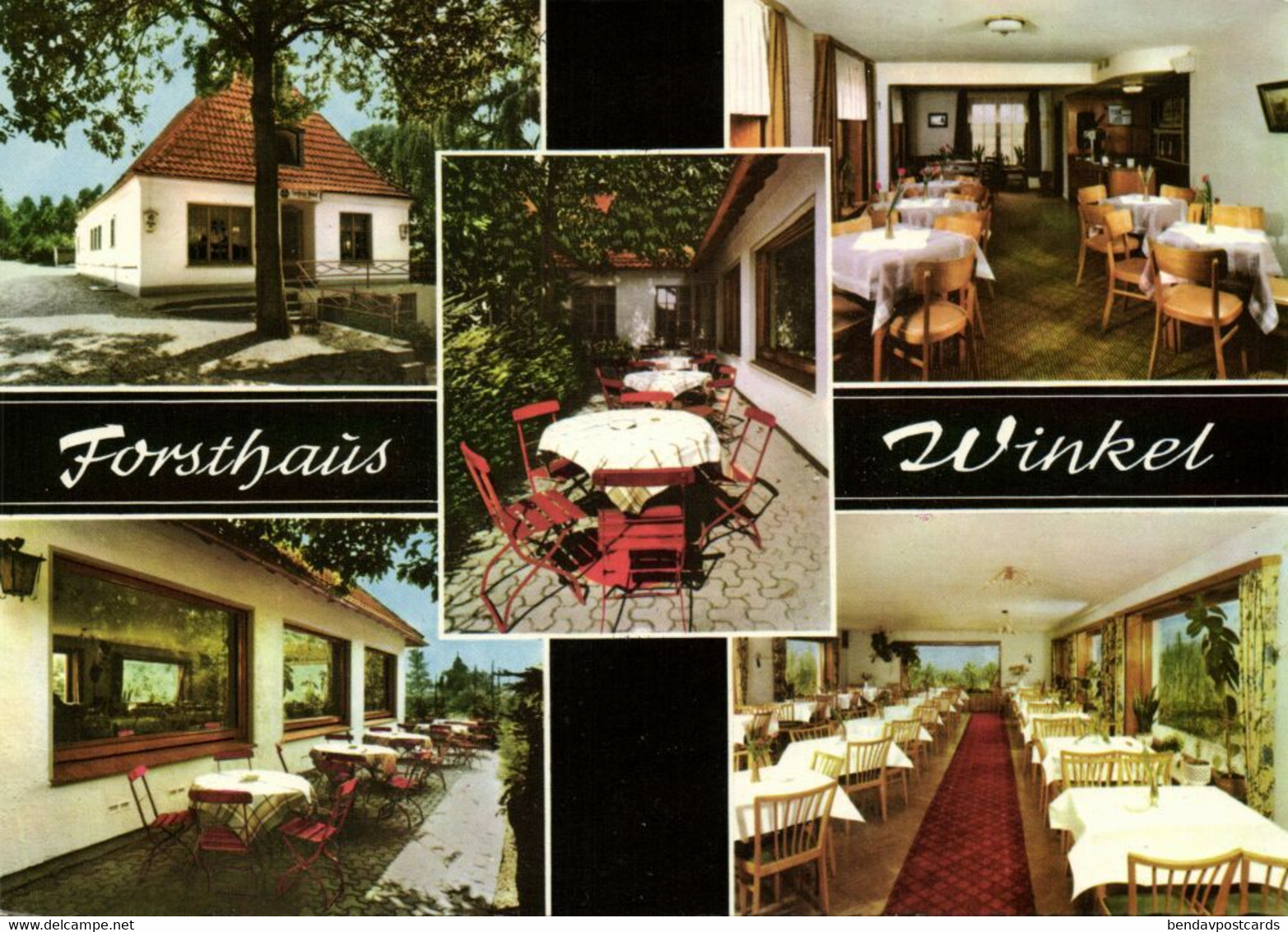 POST KAPELLEN, Geldern, Café Restaurant Forsthaus Winkel (1960s) AK - Geldern