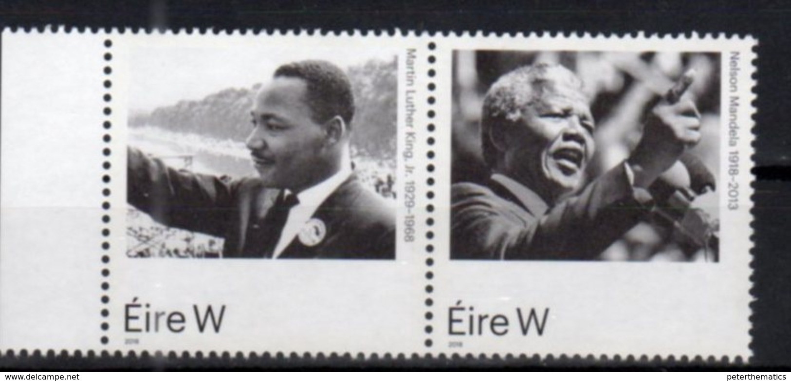 IRELAND, 2018, MNH, INTERNATIONAL STATESMEN, NELSON MANDELA, MARTIN LUTHER KING,2v - Martin Luther King