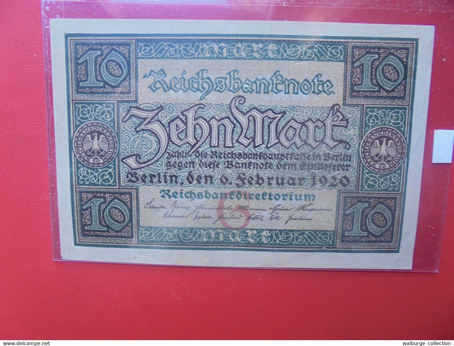 Reichsbanknote 10 MARK 1920 Circuler - 10 Mark
