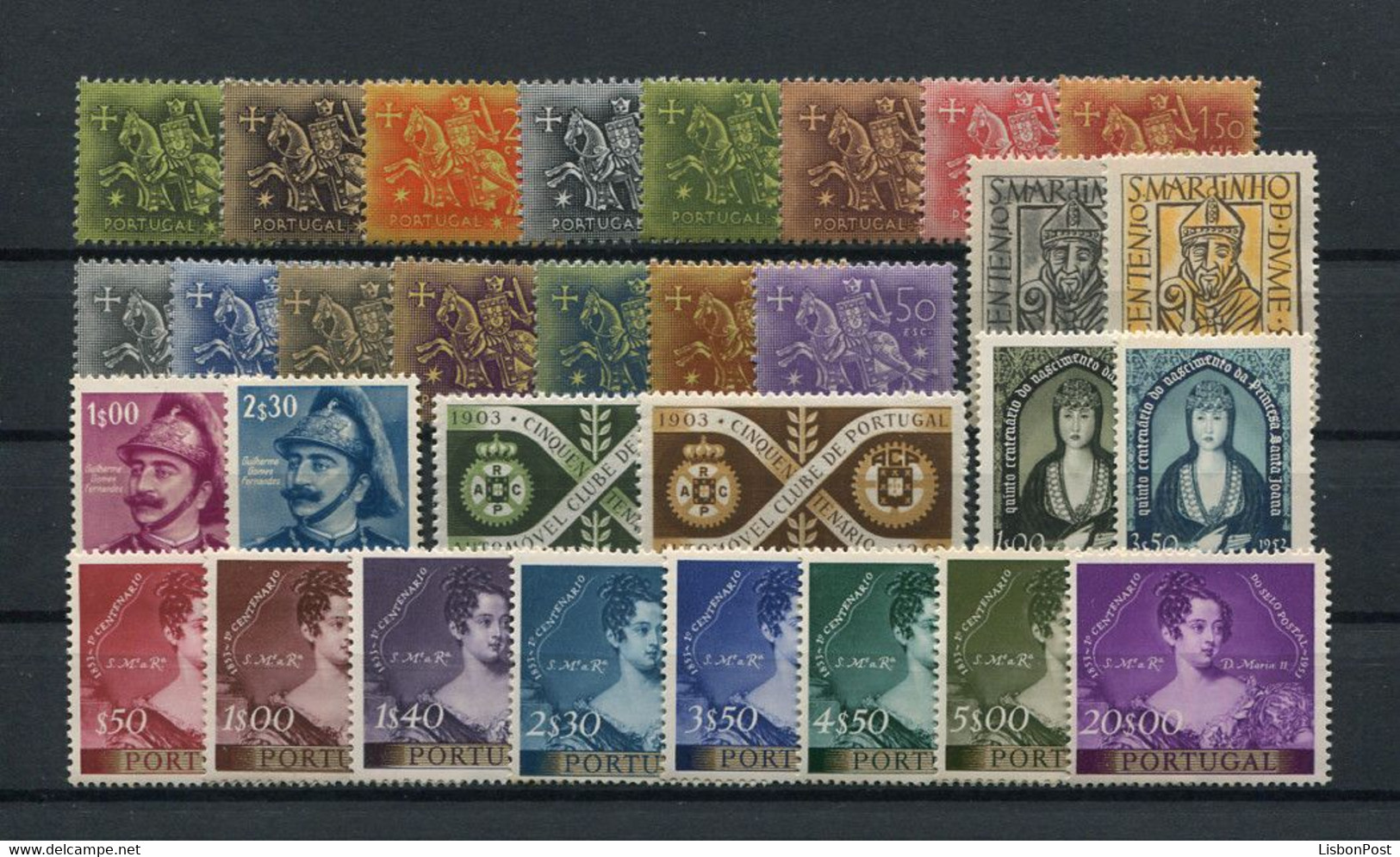 1953 Portugal Complete Year MNH Stamps. Année Compléte Timbres Neuf Sans Charnière. Ano Completo Novo Sem Charneira. - Años Completos