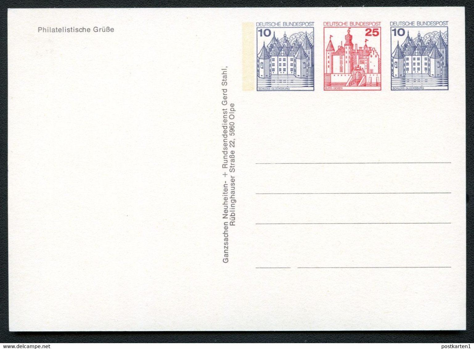 Bund PP115 B2/001 PHILATELISTISCHE GRÜSSE Olpe 1979 - Postales Privados - Nuevos