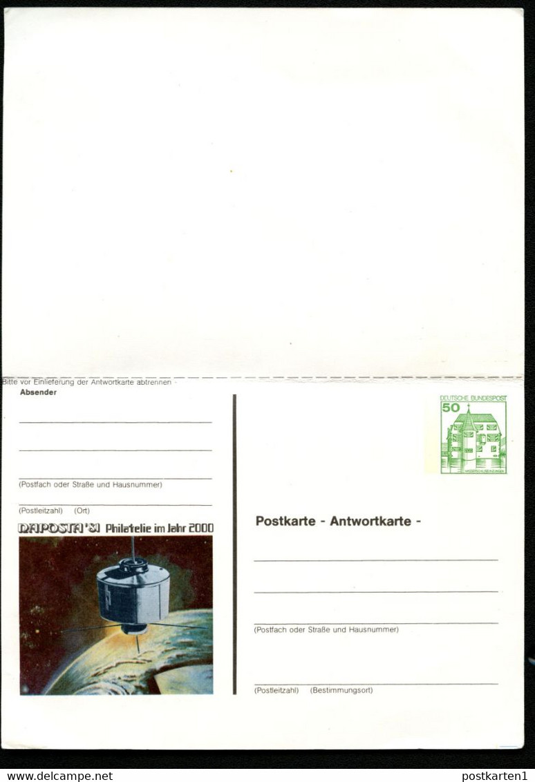 Bund PP142 C1/001 ERDFUNKSTELLE + SATELLIT Stuttgart 1981 NGK 5,00 € - Postales Privados - Nuevos