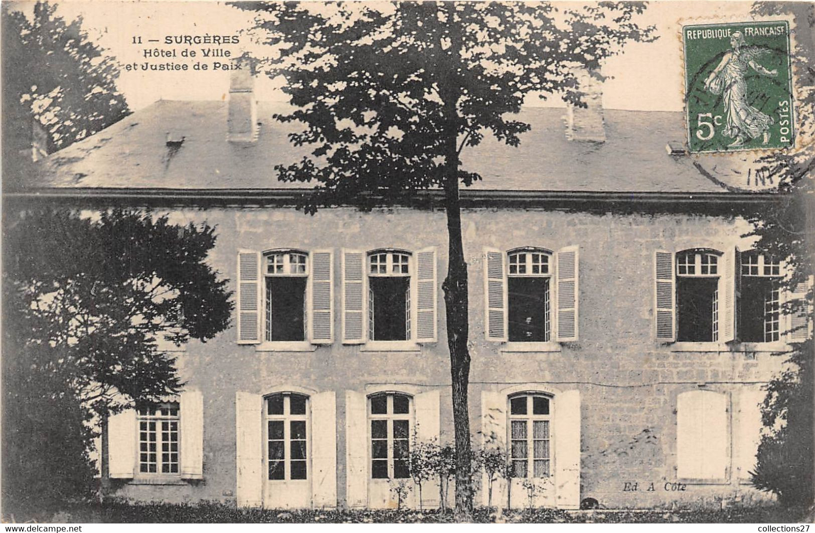 17-SURGERES- HÔTEL DE VILLE ET JUSTICE DE PAIX - Surgères