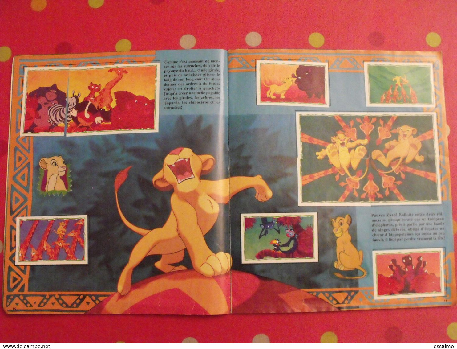 album d'images collées Panini. Le roi Lion. complet (232 images). 1994