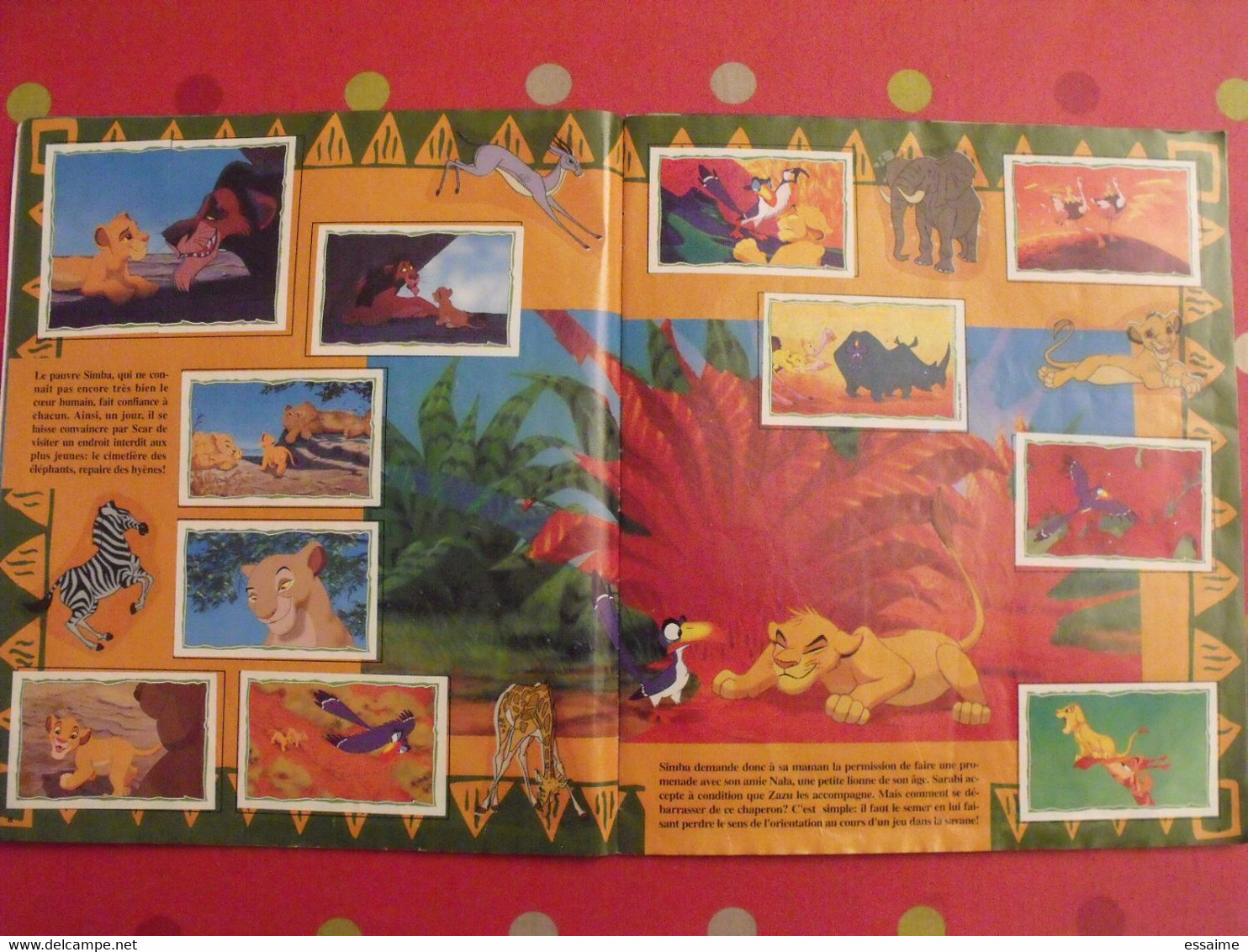 album d'images collées Panini. Le roi Lion. complet (232 images). 1994