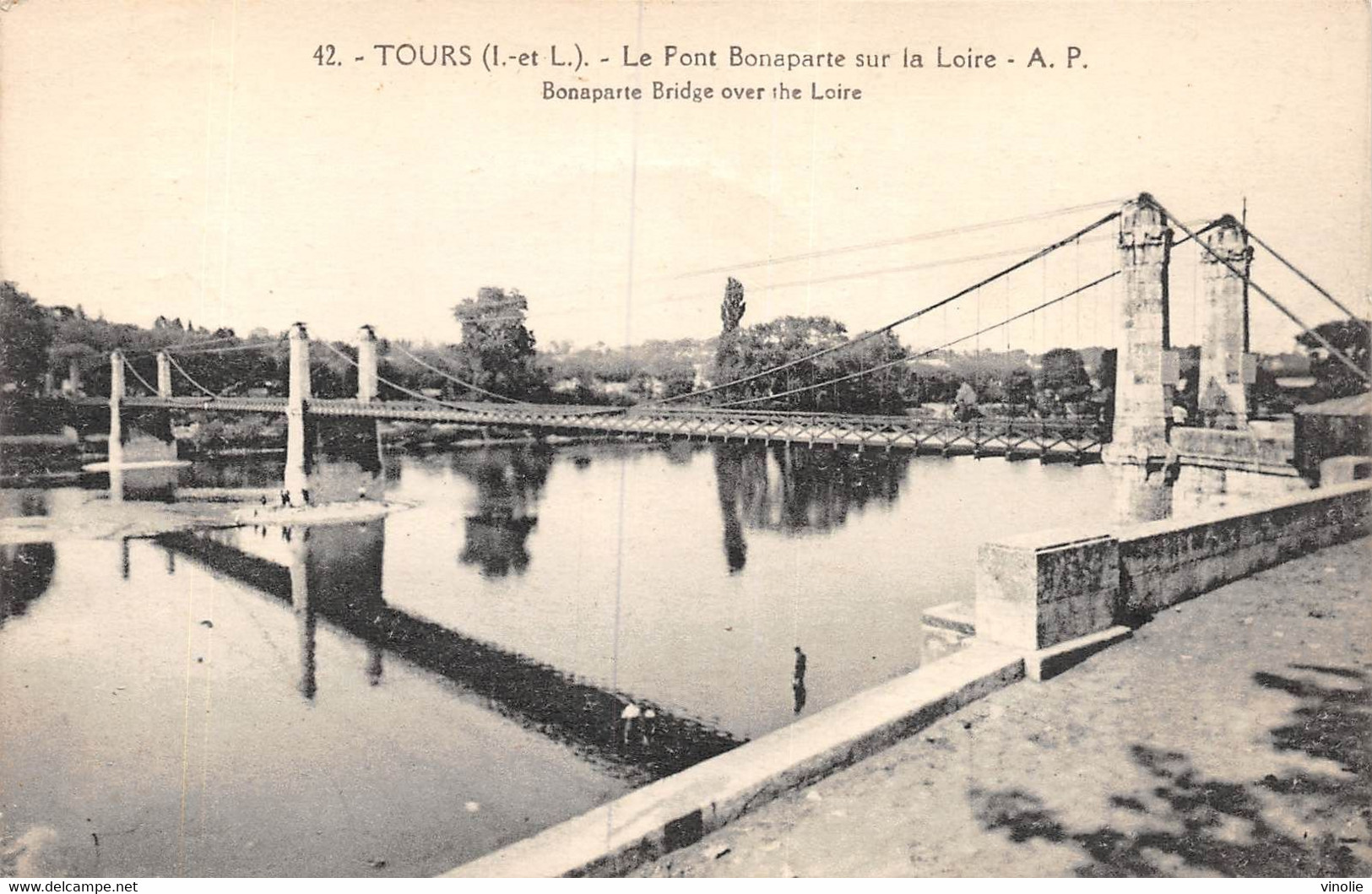 21-6434 : LES BORDS DE LA LOIRE. TOURS. PONT SUSPENDU. PONT DE FILS. PONT DE SAINT-CYR - Saint-Cyr-sur-Loire