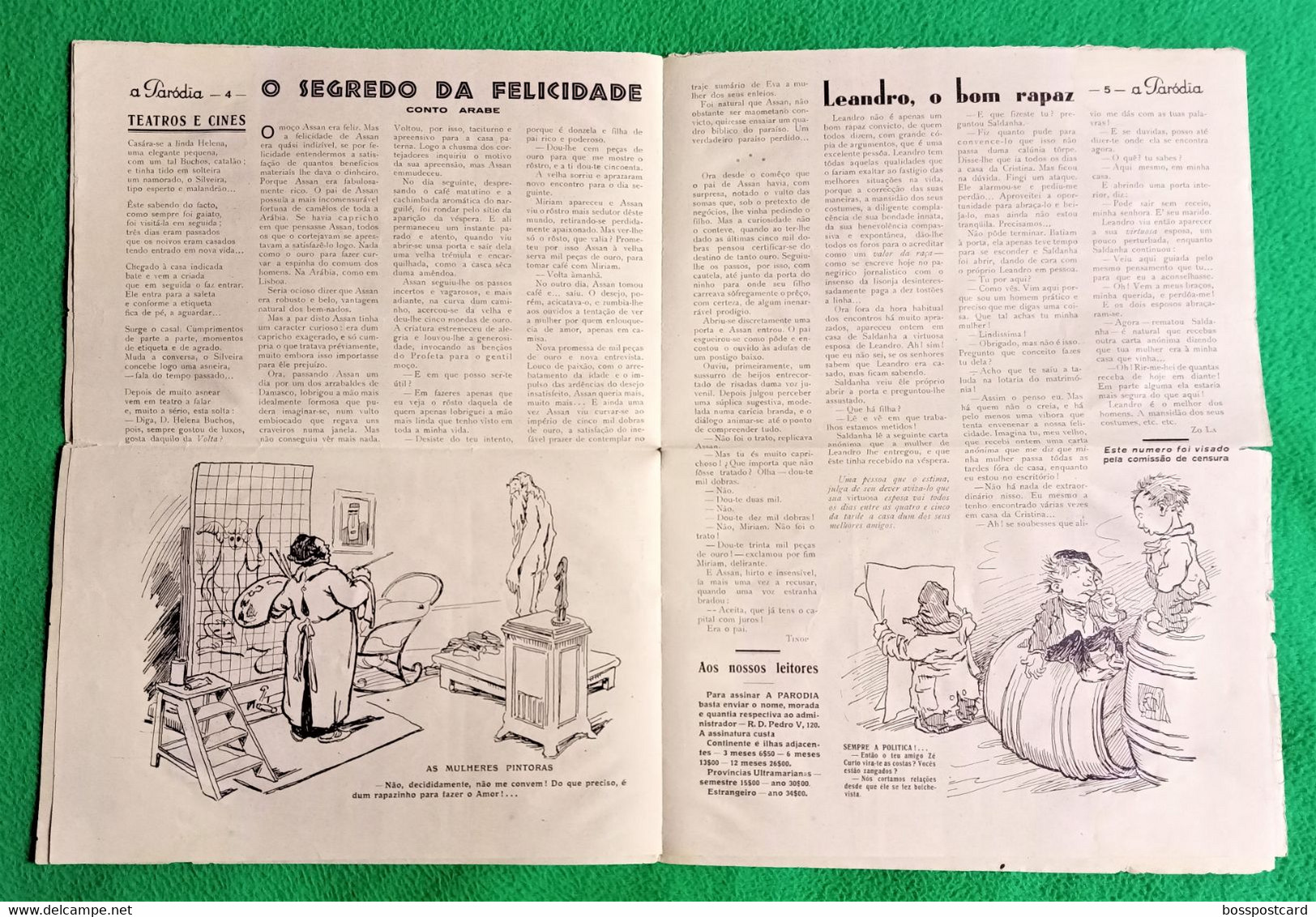 Estoril - Costa Do Sol - Jornal A Paródia Nº 6, 11 De Junho De 1931 - Imprensa - Portugal - Humor