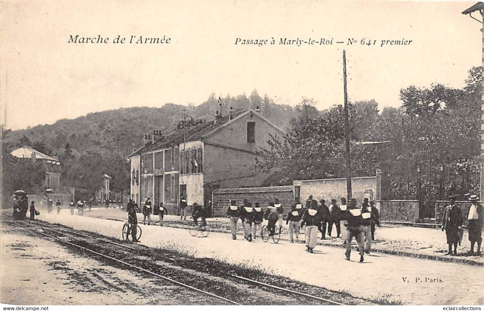 Thème Militaria:  Marche de l'armée   St Germain. Marly le Roi  Lot de  9 cartes..  (voir scan)