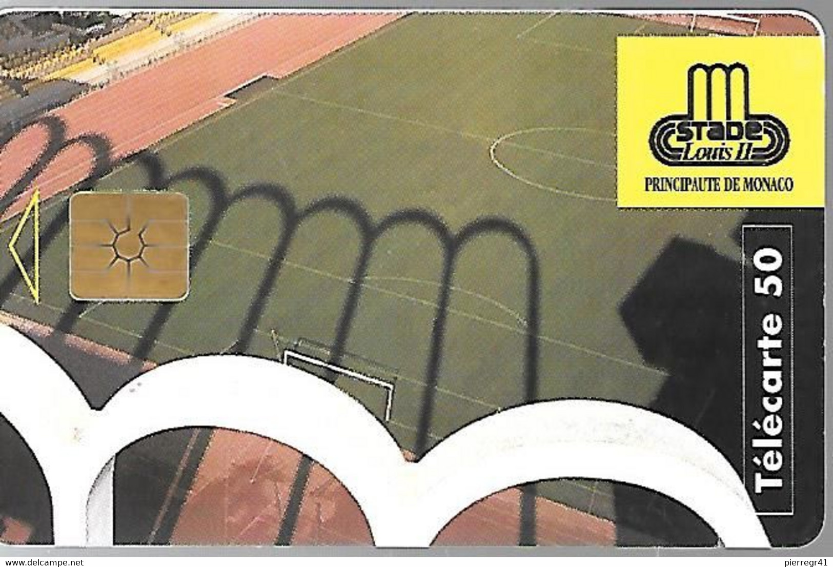 CARTE-PUBLIC-MONACO-50U-MF37-GEM B-010/95-STADE LOUIS II-Série 6003- UTILISE-BE - Monaco