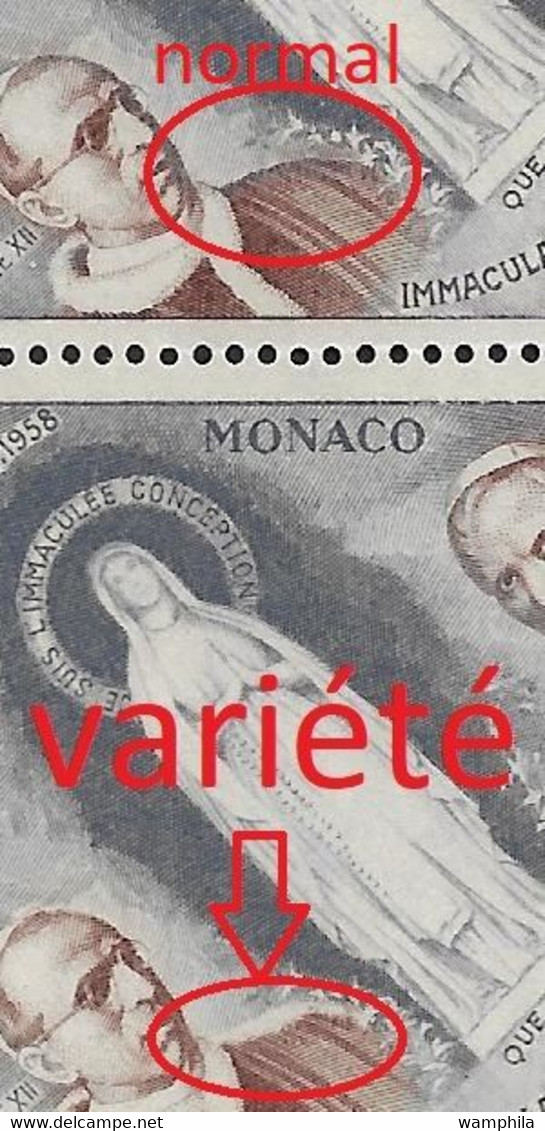 Monaco 492b** Variété Grande Hermine Cote 30€ - Variétés