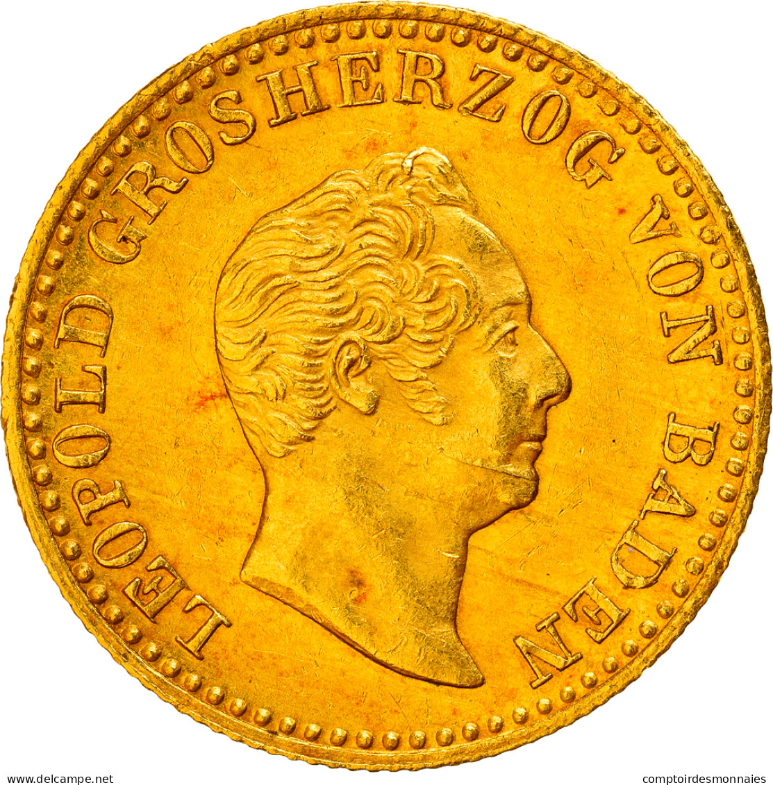 Monnaie, Etats Allemands, BADEN, Ducat, 1846, Très Rare, SUP+, Or, KM:215 - Gold Coins