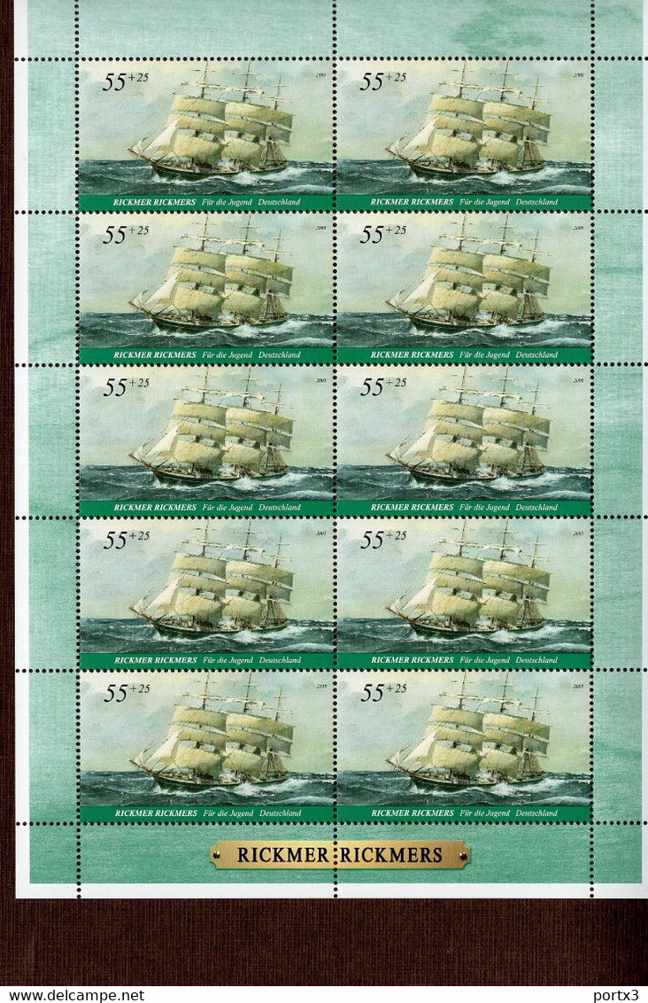 Bund Kleinbogen 2464 - 2468 Großsegler Postfrisch ** MNH Neuf - 2001-2010