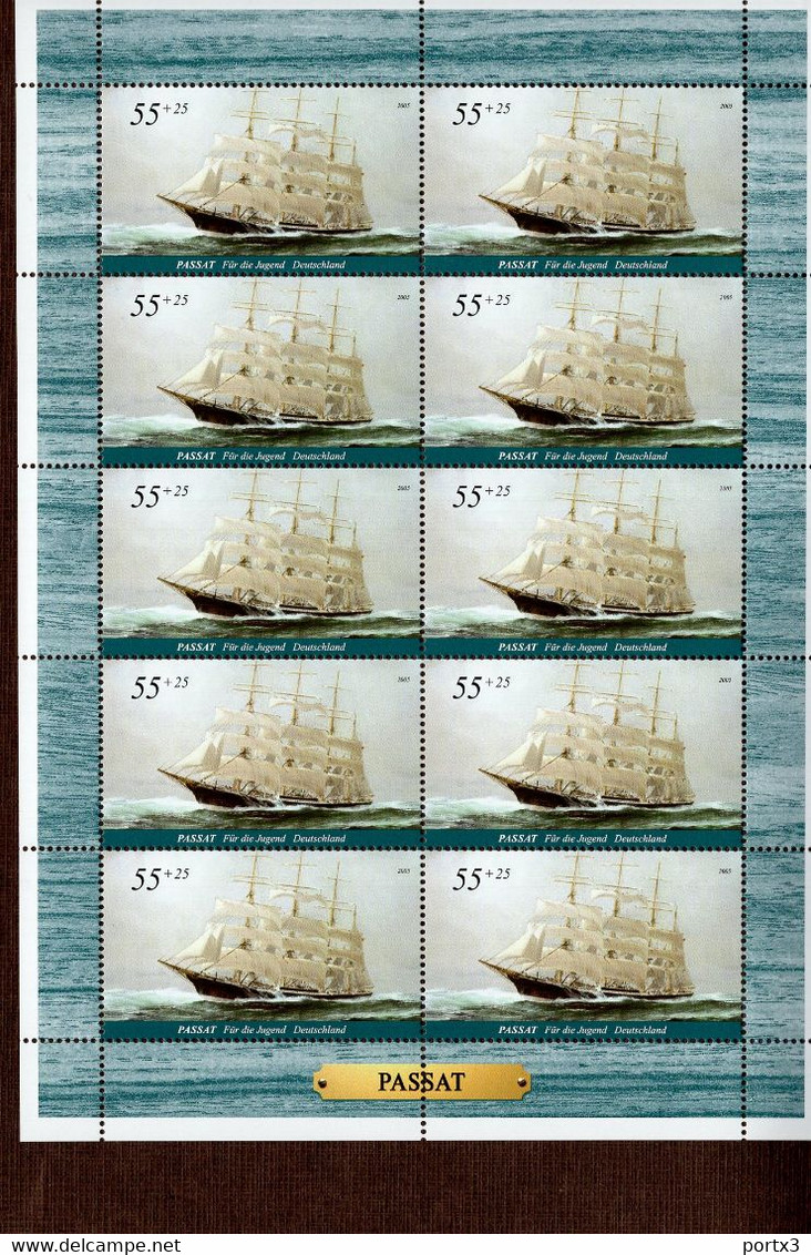 Bund Kleinbogen 2464 - 2468 Großsegler Postfrisch ** MNH Neuf - 2001-2010