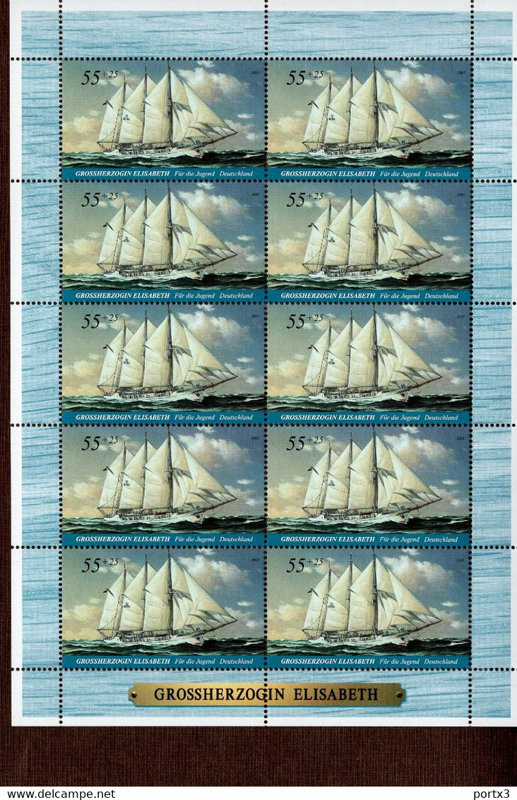 Bund Kleinbogen 2464 - 2468 Großsegler Postfrisch ** MNH Neuf - 2001-2010