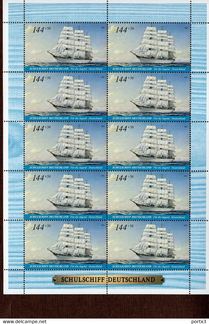 Bund Kleinbogen 2464 - 2468 Großsegler Postfrisch ** MNH Neuf - 2001-2010