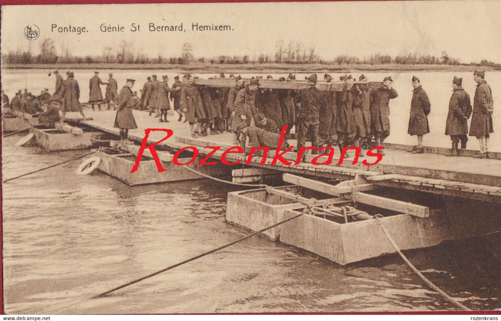 Hemixem Hemiksem Depot St Bernard Pontonnier Du Genie Belgian Army Armee Belge Military Ponton Schelde - Hemiksem