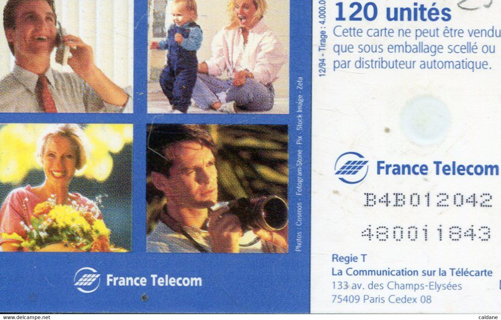 TELECARTE  France Telecom  120. UNITES - Opérateurs Télécom