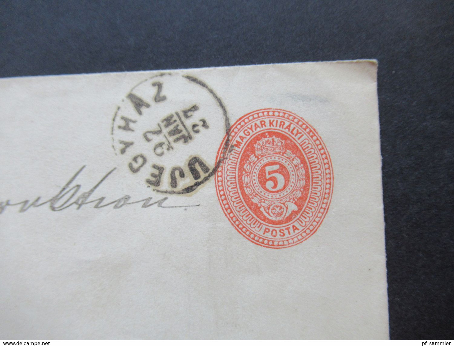 Ungarn 1892 Ganzsachenumschlag U 14 Mit Stempel Ujegyhaz Nach Neuwied Am Rhein Gesendet - Briefe U. Dokumente