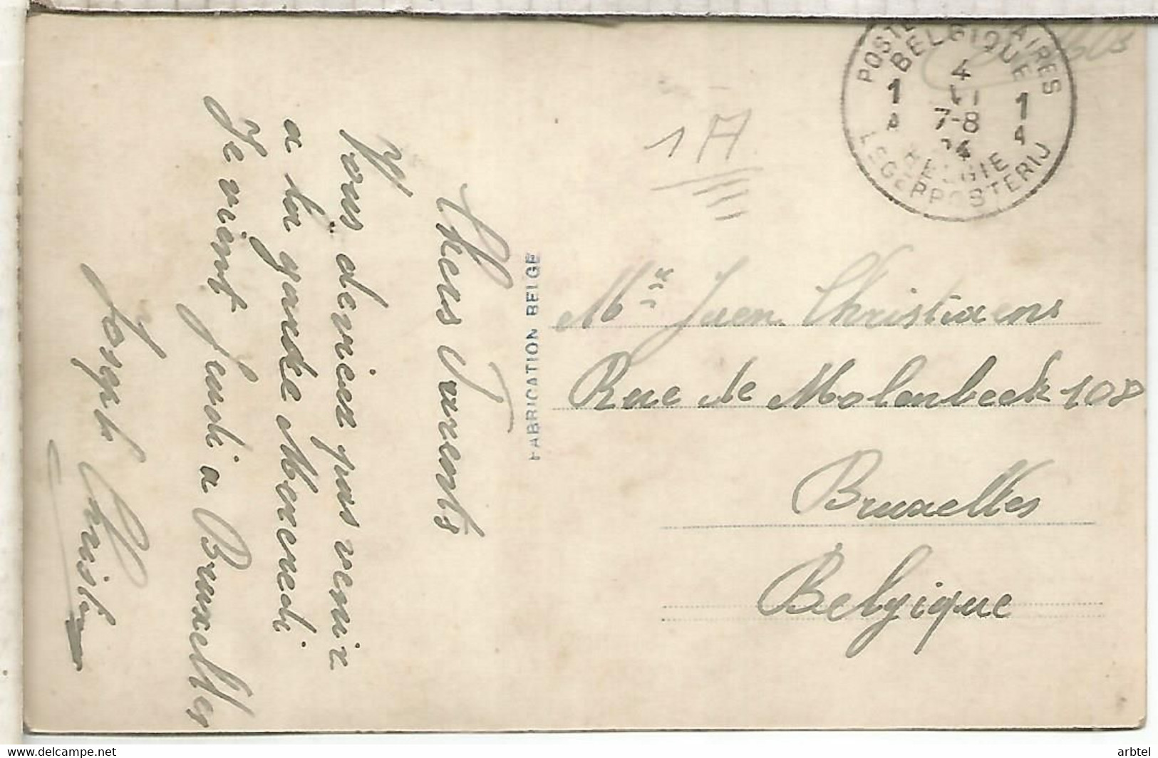 BELGICA POSTES MILITAIRES POSTAL - Autres & Non Classés