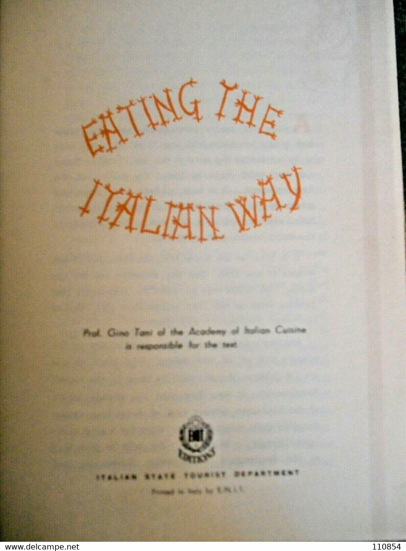 Cucina Italiana - Eating Italian Way - E.N.I.T. (anni 50) - Cucina Generale