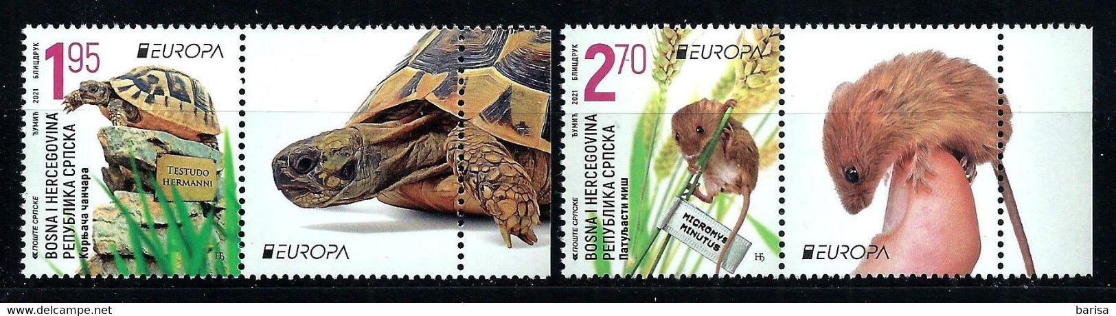 Bosnia And Herzegovina (Serb.Adm.) 2021: Europa - Endangered National Wildlife ** MNH - 2021