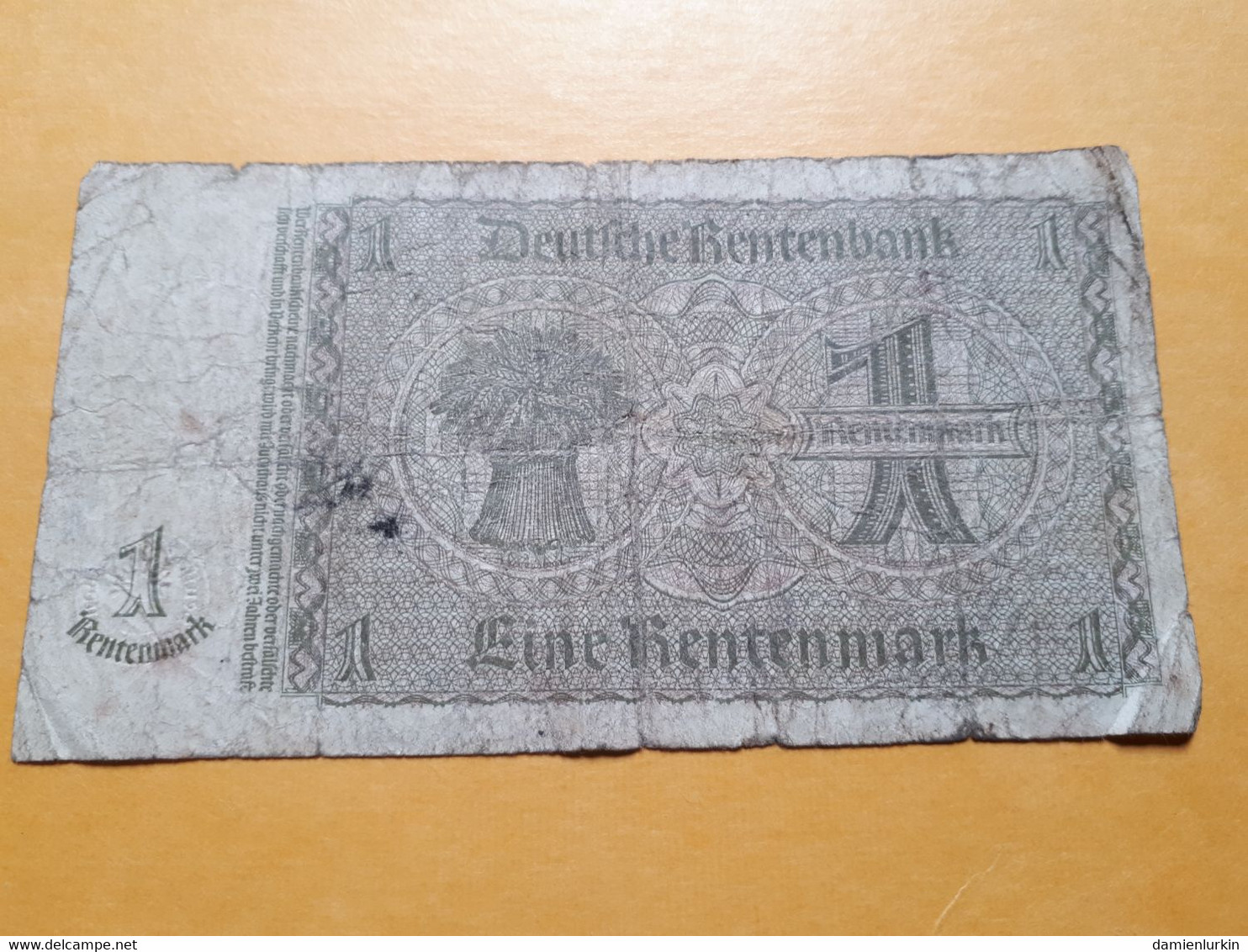 ALLEMAGNE 1 RENTENMARK 1923-1937 - 1 Rentenmark