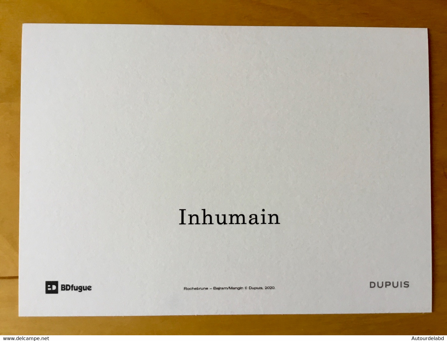 Superbe Ex Libris / Illustration De Thibaud De Rochebrune : INHUMAIN - BDfugue (Bajram) - Ilustradores D - F