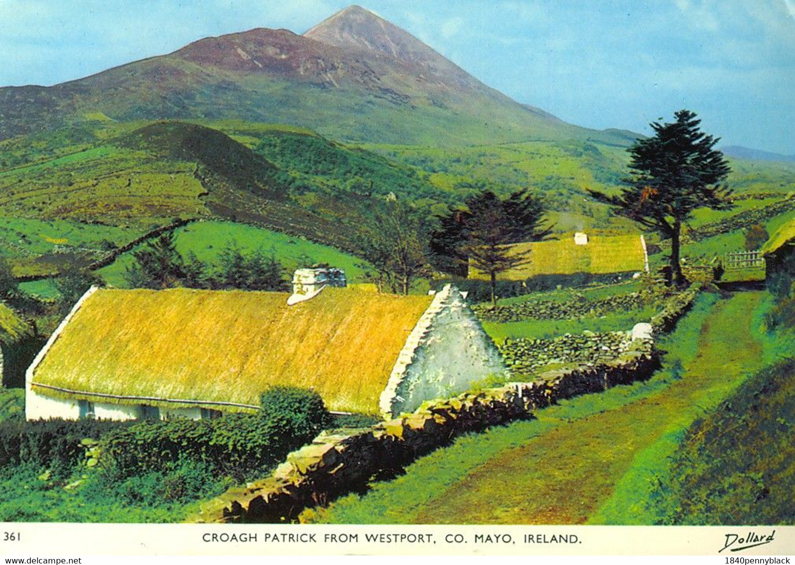EIRE IRELAND Small 5d SG 228 On Croagh Patrick Postcard To Czechoslovakia - Altri & Non Classificati