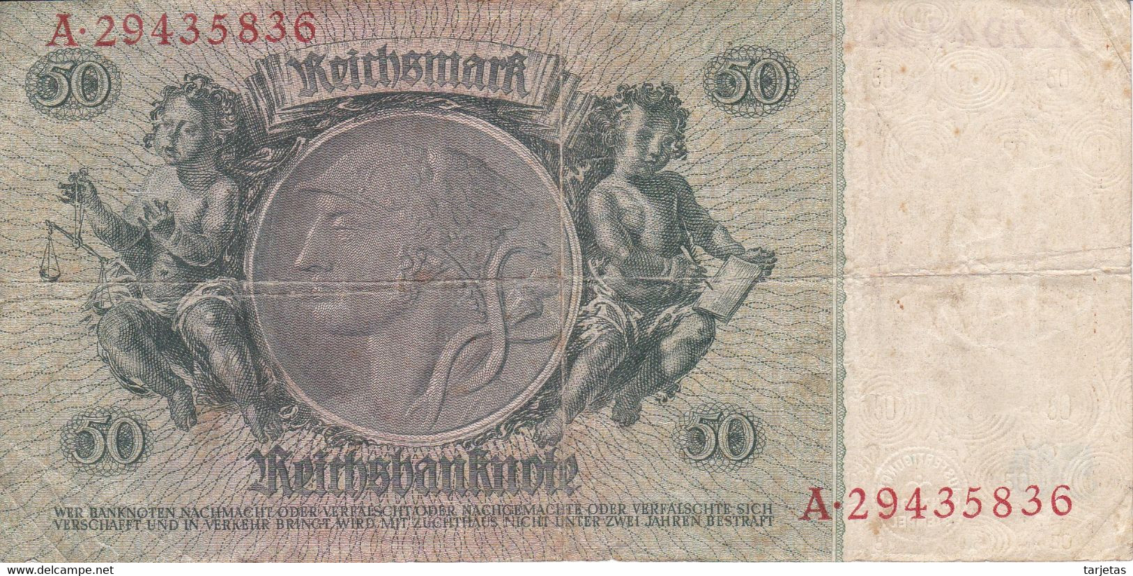 BILLETE DE ALEMANIA DE 50 MARK DEL AÑO 1933  (BANKNOTE) - 50 Mark