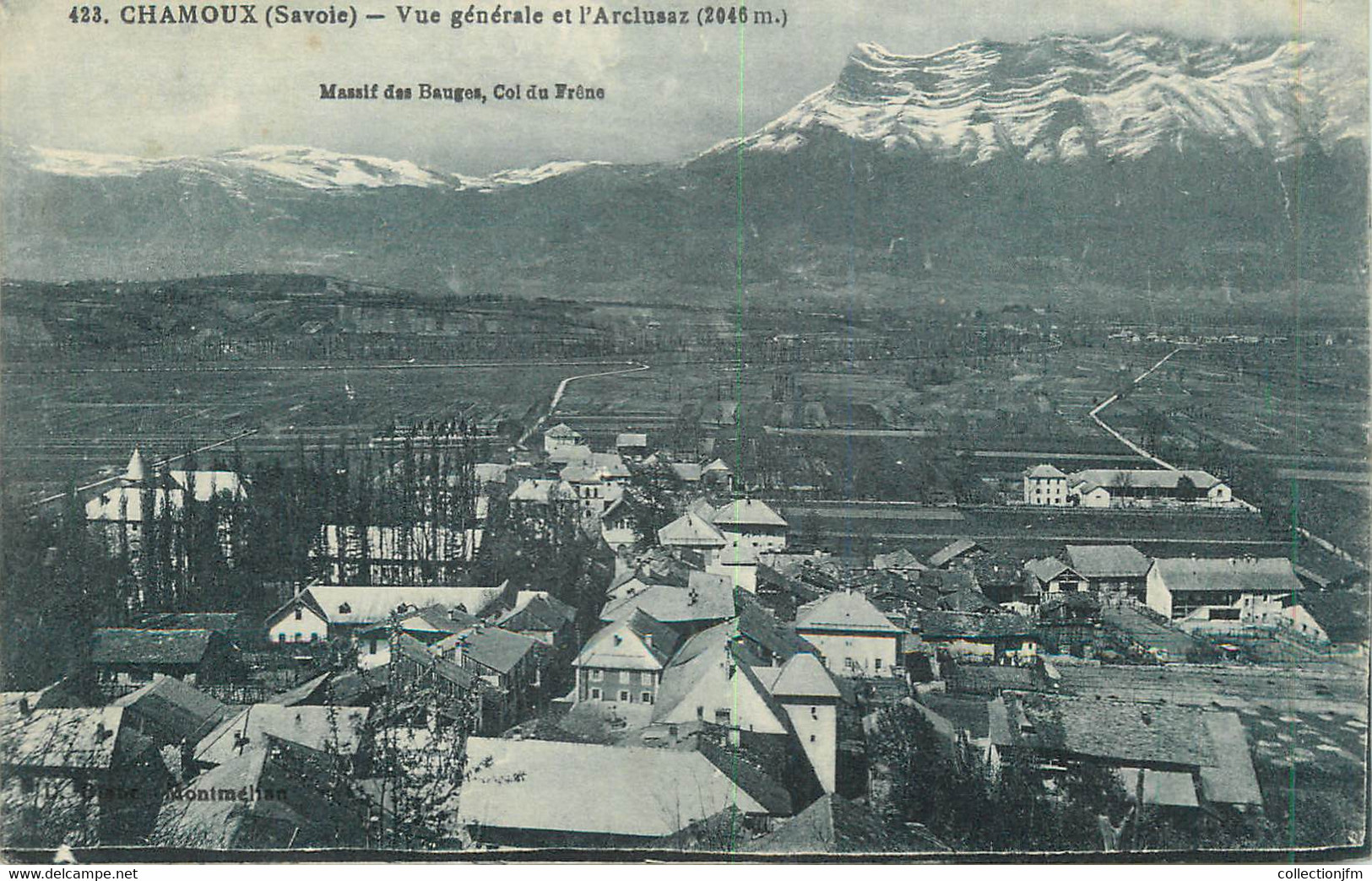 CPA FRANCE 73 "Chamoux, Vue Générale Et L'Arclusaz" - Chamoux Sur Gelon