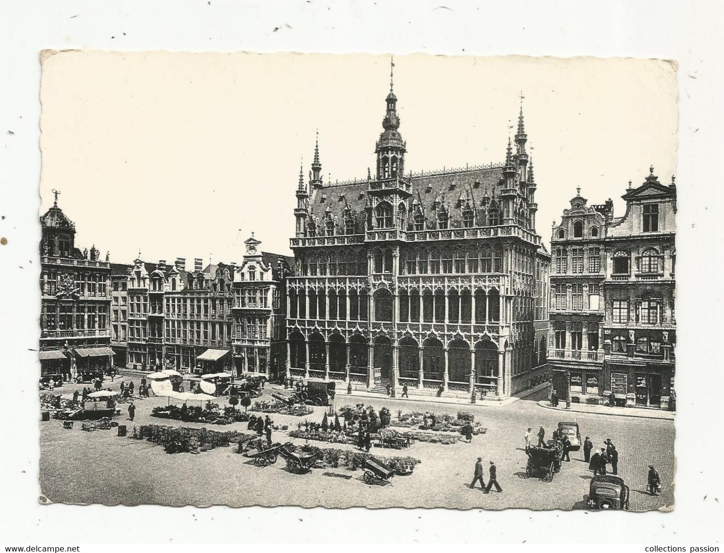 Cp, Commerce ,marché , Belgique , BRUXELLES , Grand'place , Maison Du Roi, Voyagée 1960, 2 Scans - Marchés