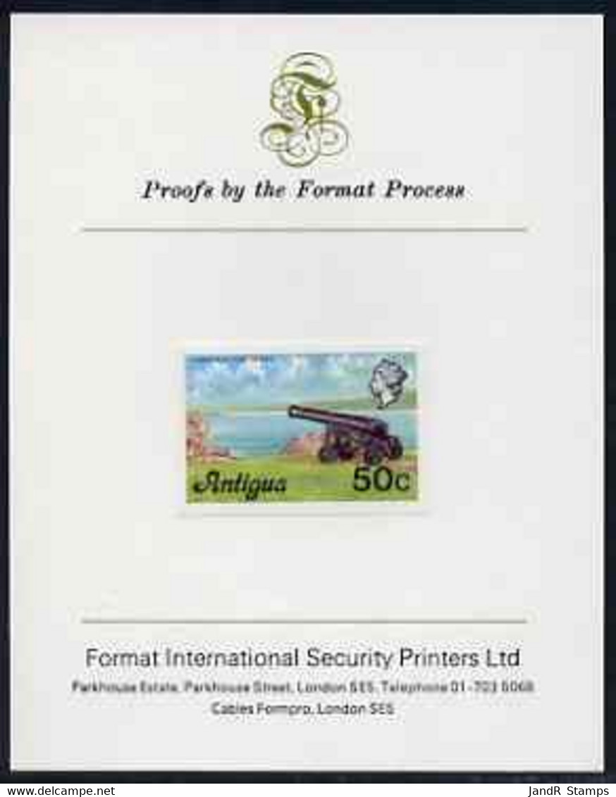 Antigua 1976 Cannon 50c (without Imprint) Imperf Proof Mounted On Format International Proof Card - Other & Unclassified