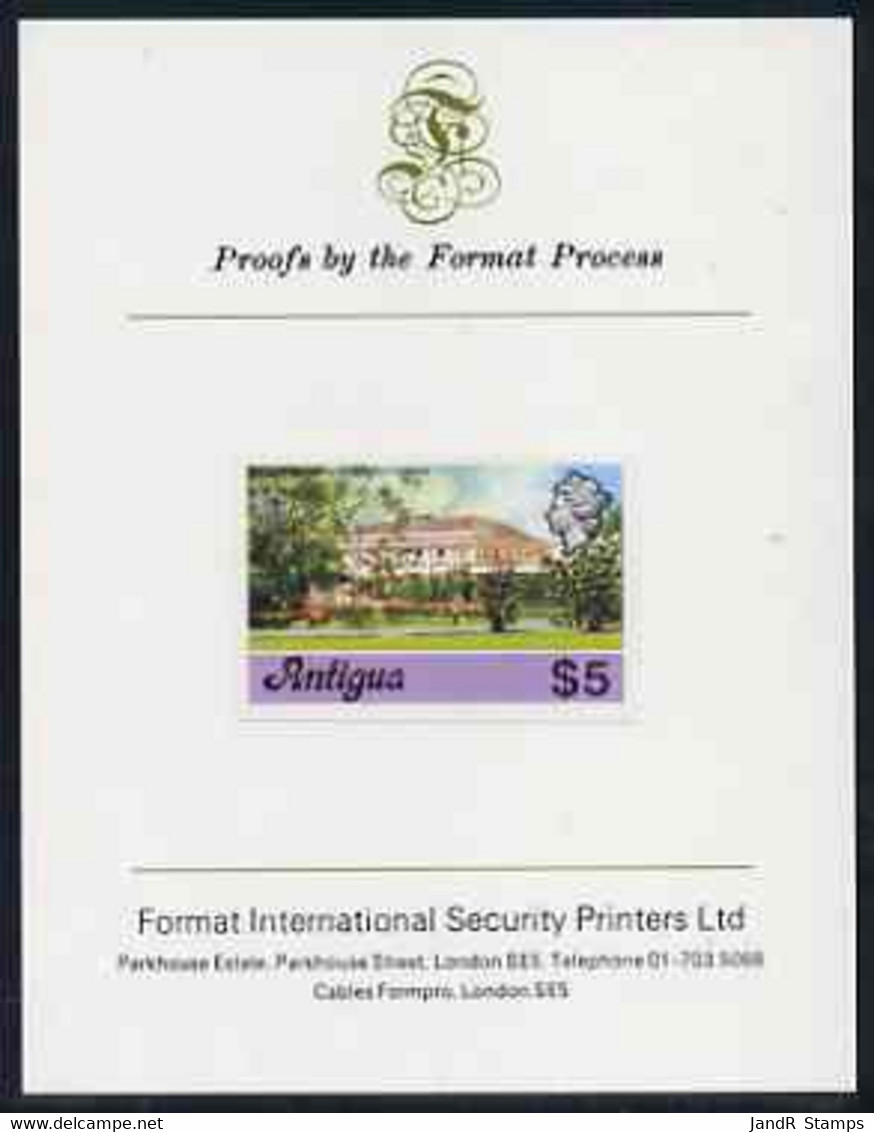 Antigua 1976 Government House $5 (without Imprint) Imperf Proof Mounted On Format International Proof Card - Other & Unclassified